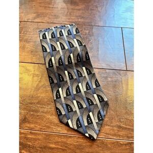 Louis Roth Blue Multi Color 100% Silk Casual Work Tie